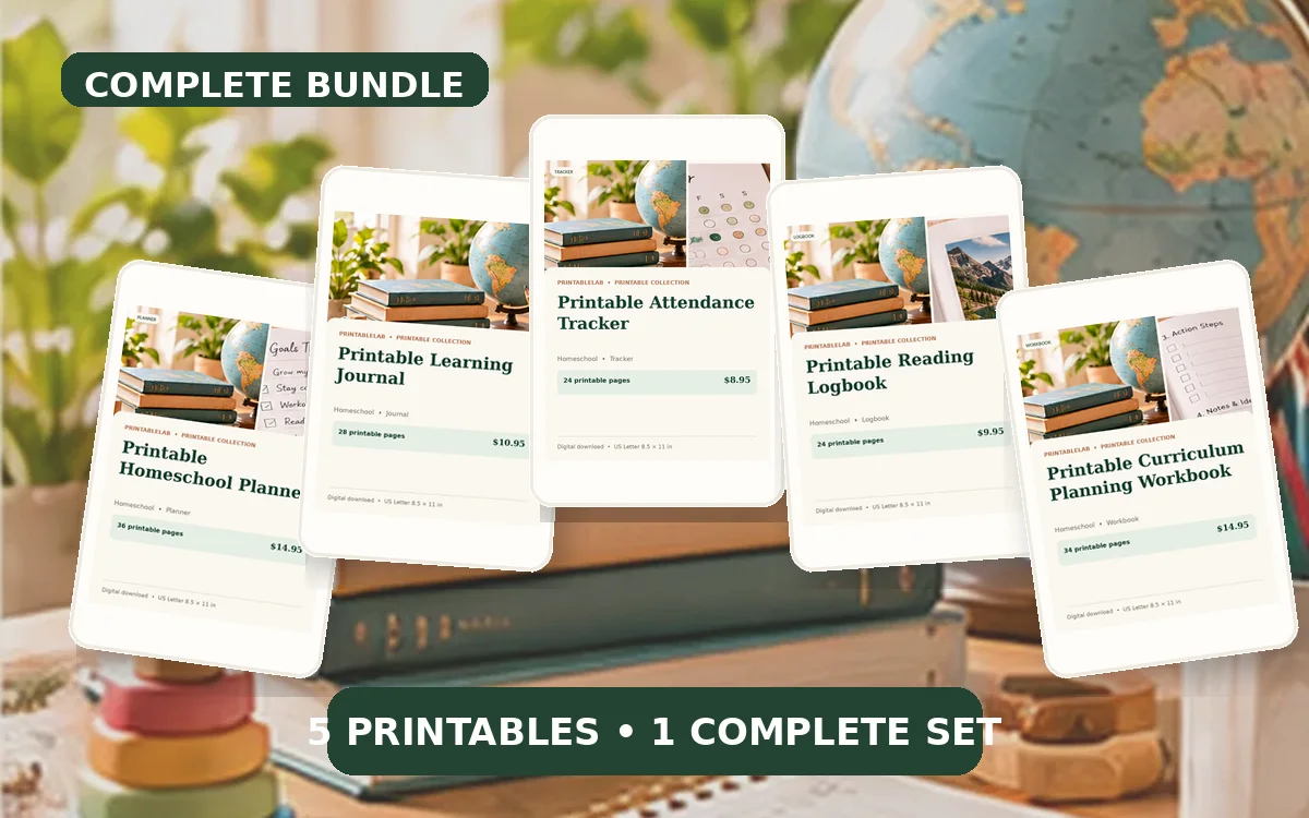 Complete Homeschool Printable Bundle cover