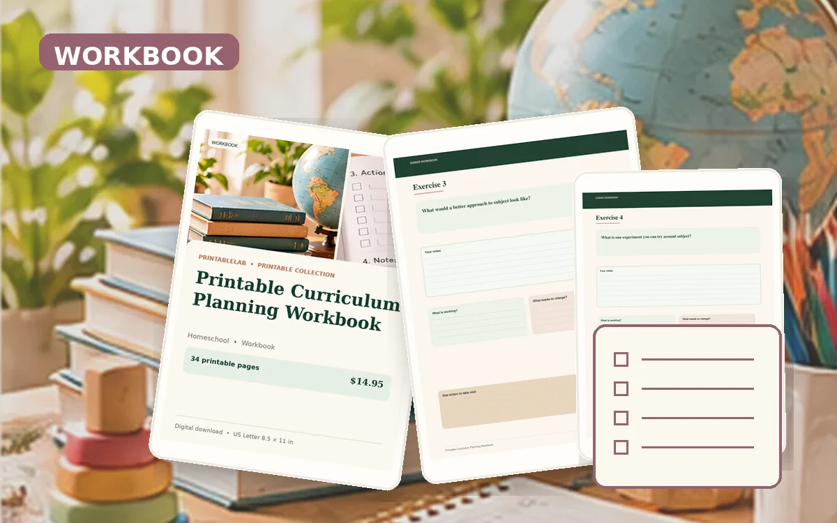 Printable Curriculum Planning Workbook cover