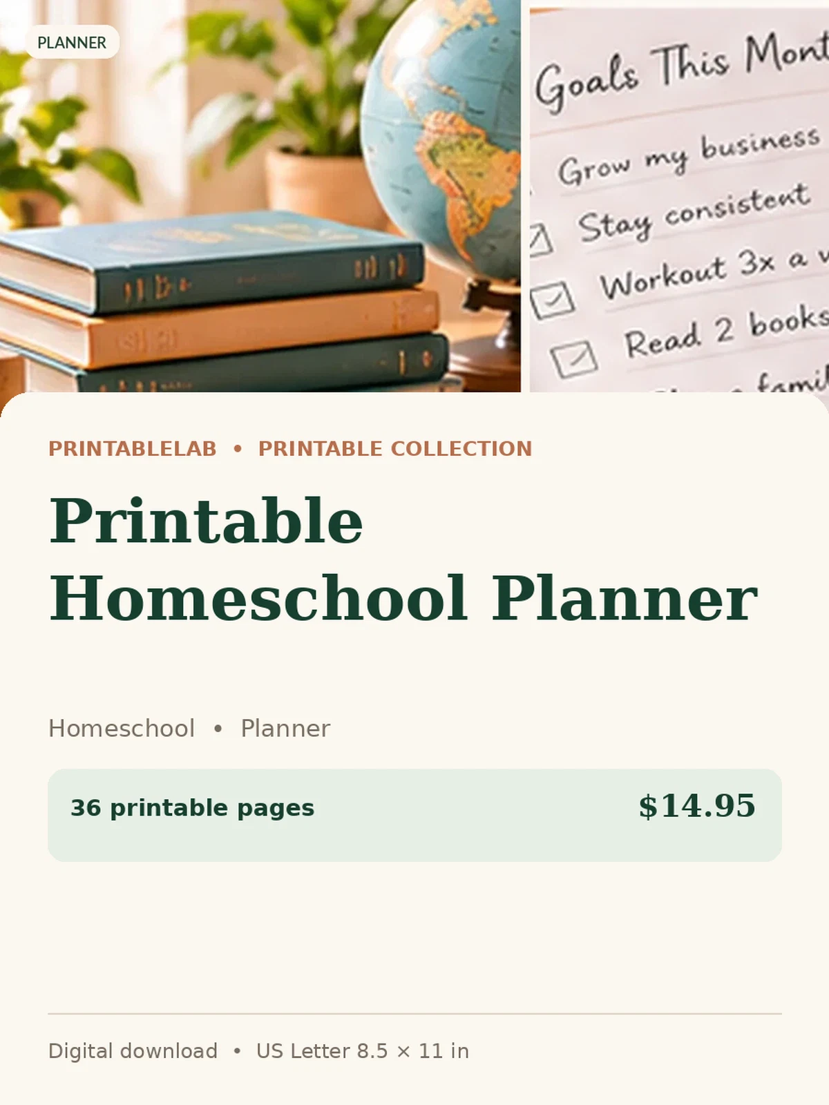 Printable Homeschool Planner preview 1