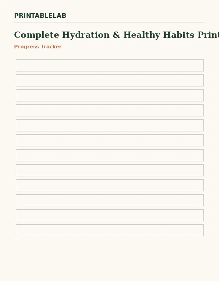 Complete Hydration & Healthy Habits Printable Bundle preview 3