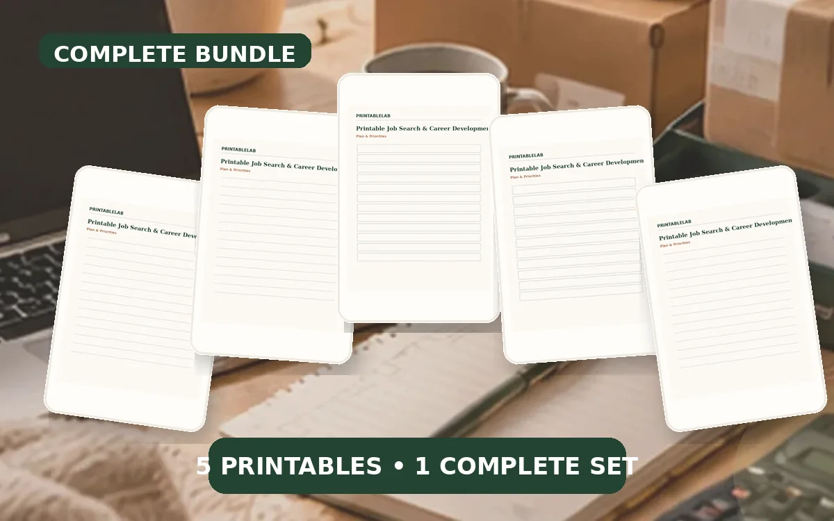 Complete Job Search & Career Development Printable Bundle cover
