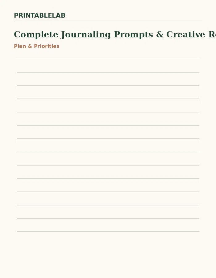 Complete Journaling Prompts & Creative Reflection Printable Bundle preview 5