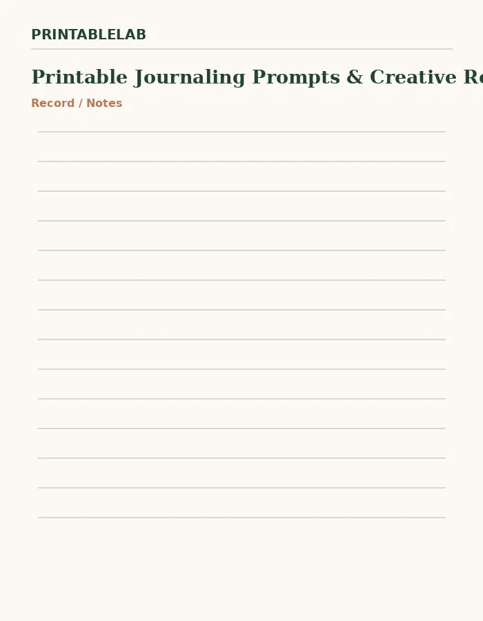 Printable Journaling Prompts & Creative Reflection Workbook preview 4