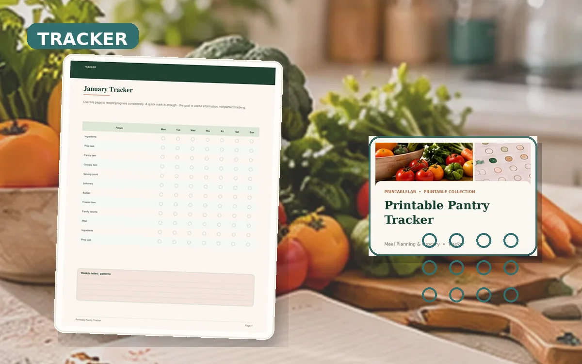 Printable Pantry Tracker cover