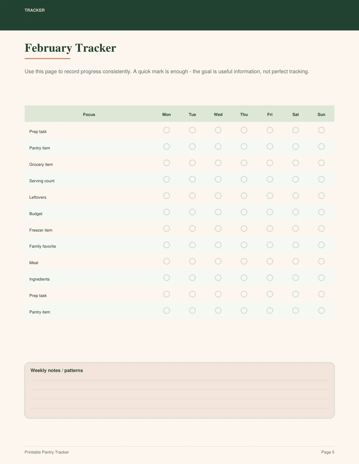 Printable Pantry Tracker preview 4