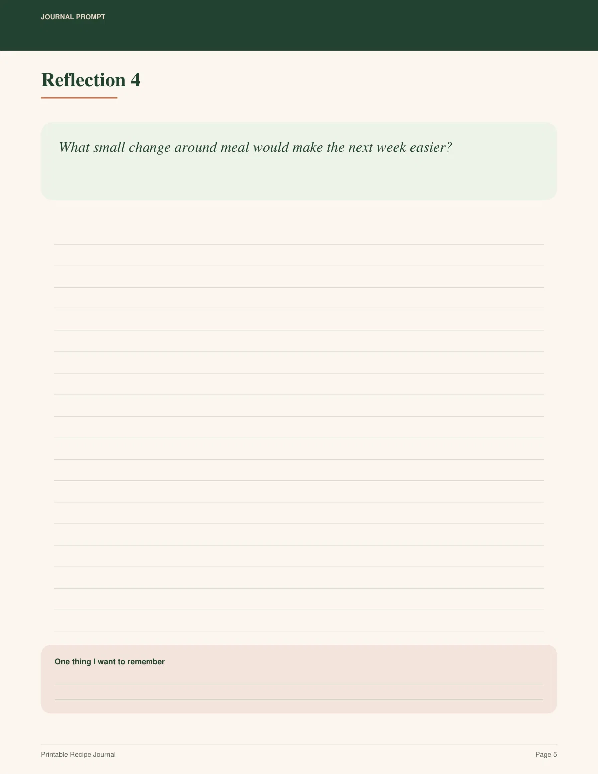 Printable Recipe Journal preview 4