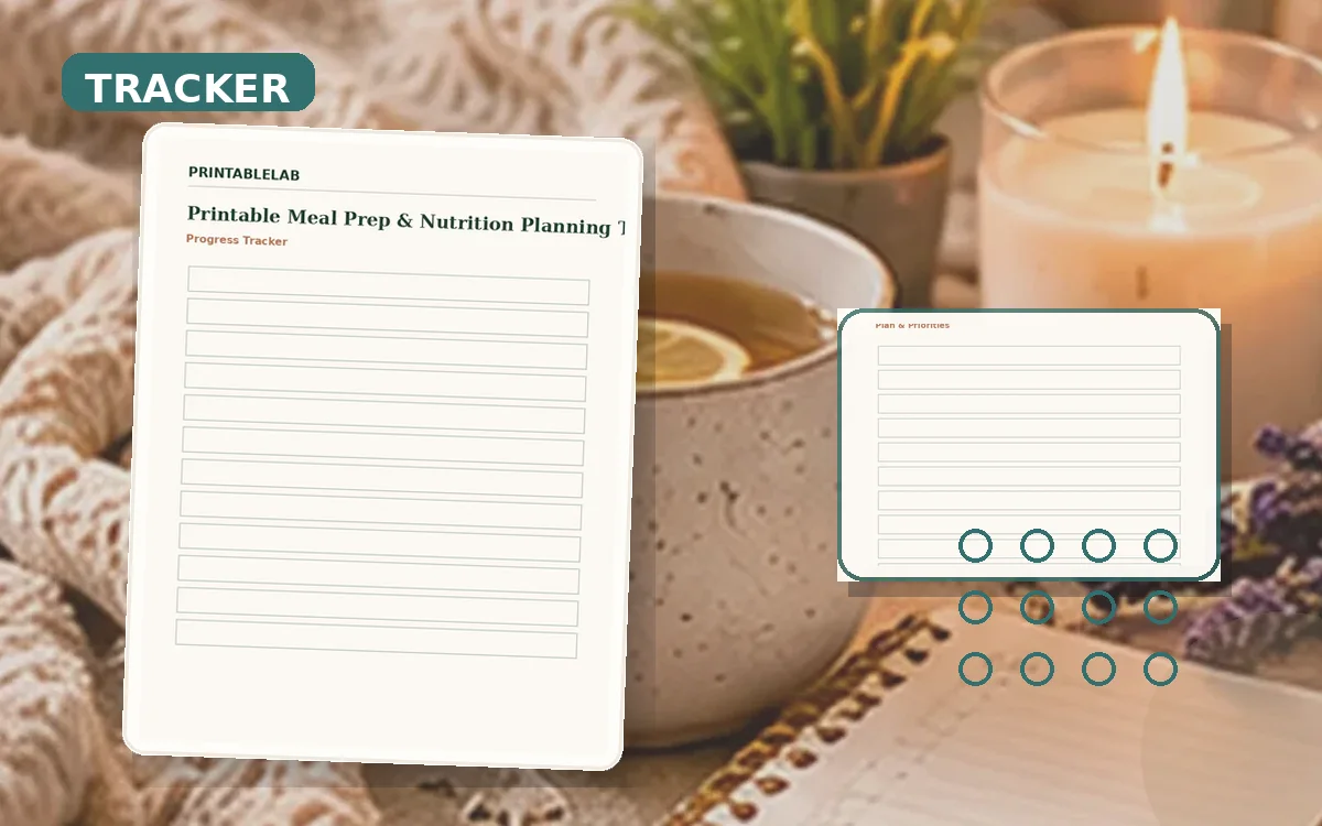 Printable Meal Prep & Nutrition Planning Tracker cover
