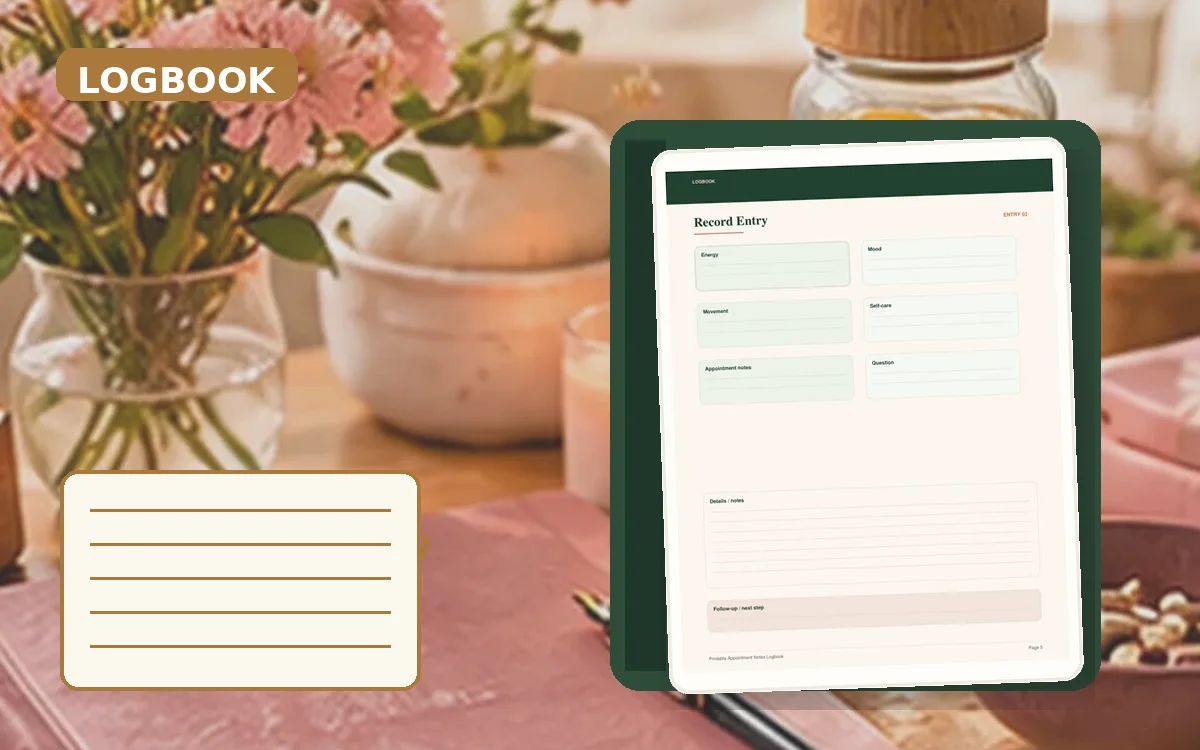 Printable Appointment Notes Logbook cover