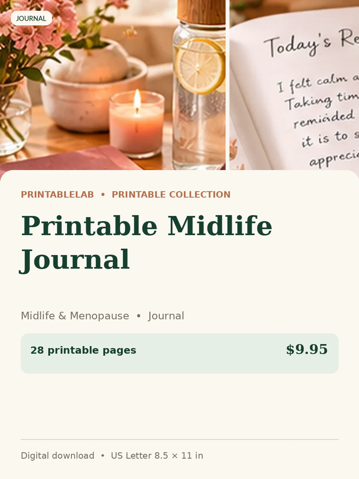 Printable Midlife Journal preview 1