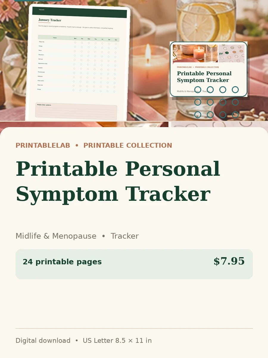 Printable Personal Symptom Tracker cover