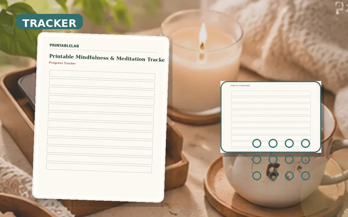 Printable Mindfulness & Meditation Tracker cover