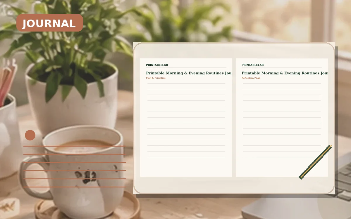 Printable Morning & Evening Routines Journal cover