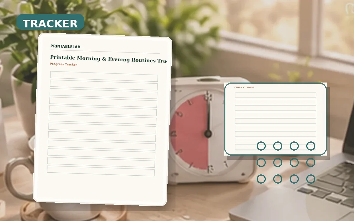 Printable Morning & Evening Routines Tracker cover