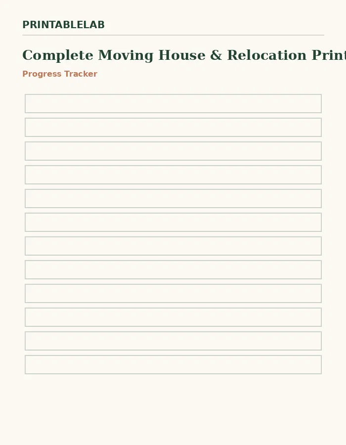 Complete Moving House & Relocation Printable Bundle preview 3