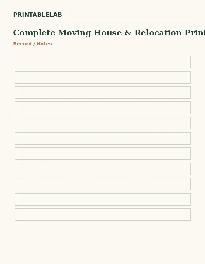 Complete Moving House & Relocation Printable Bundle preview 4
