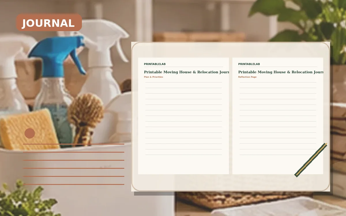 Printable Moving House & Relocation Journal cover
