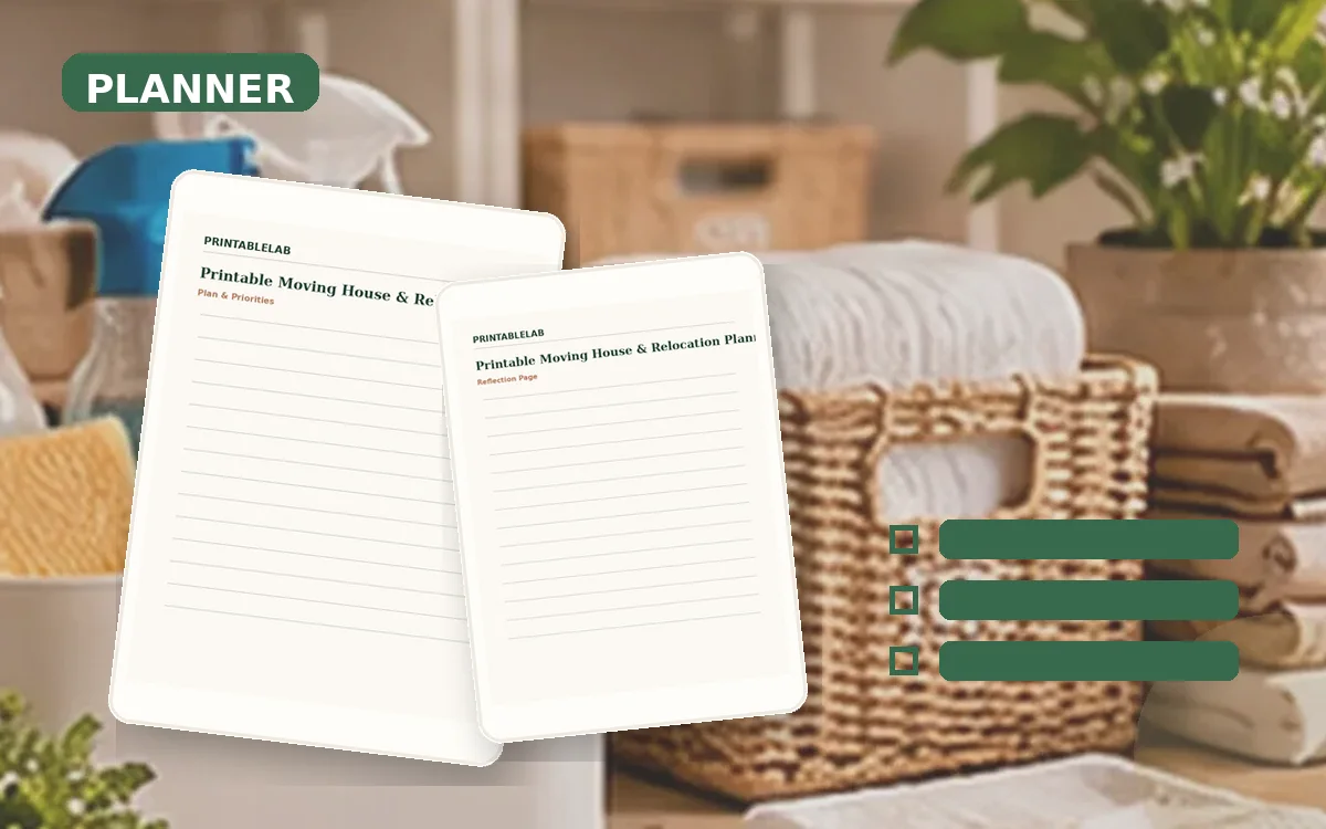 Printable Moving House & Relocation Planner cover