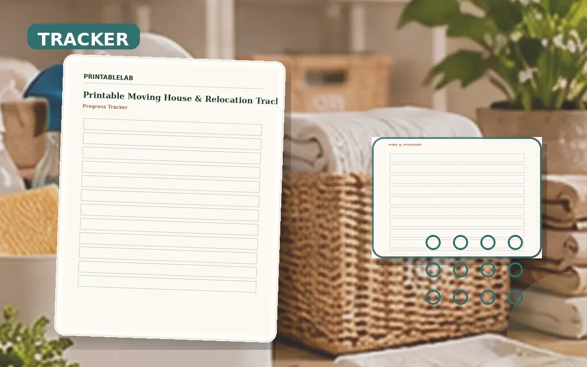 Printable Moving House & Relocation Tracker cover