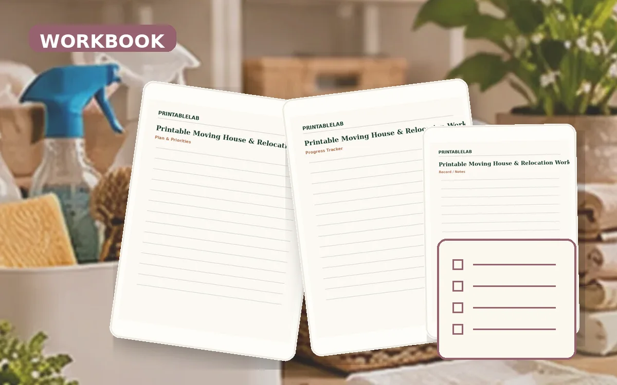 Printable Moving House & Relocation Workbook cover
