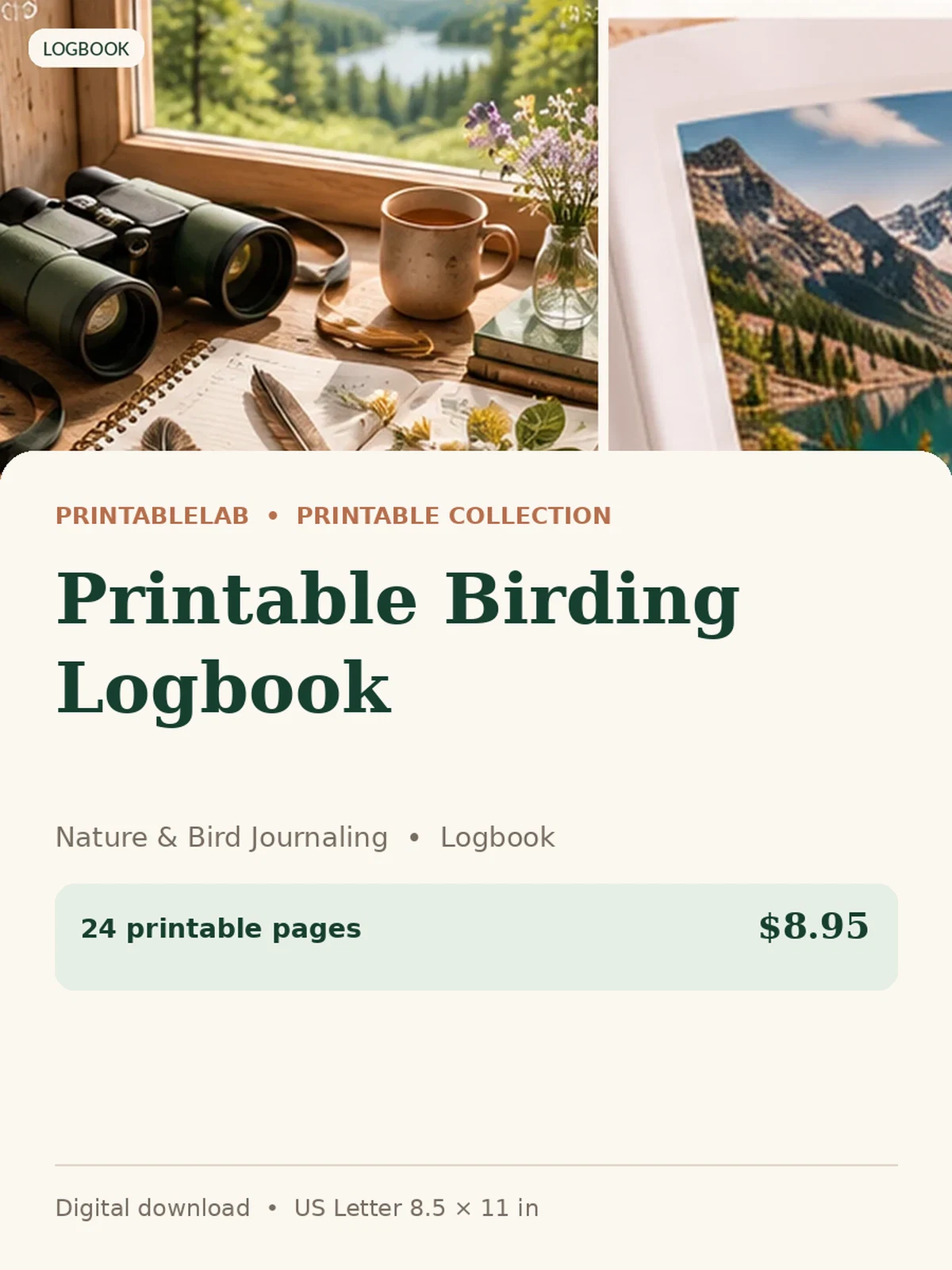 Printable Birding Logbook preview 1