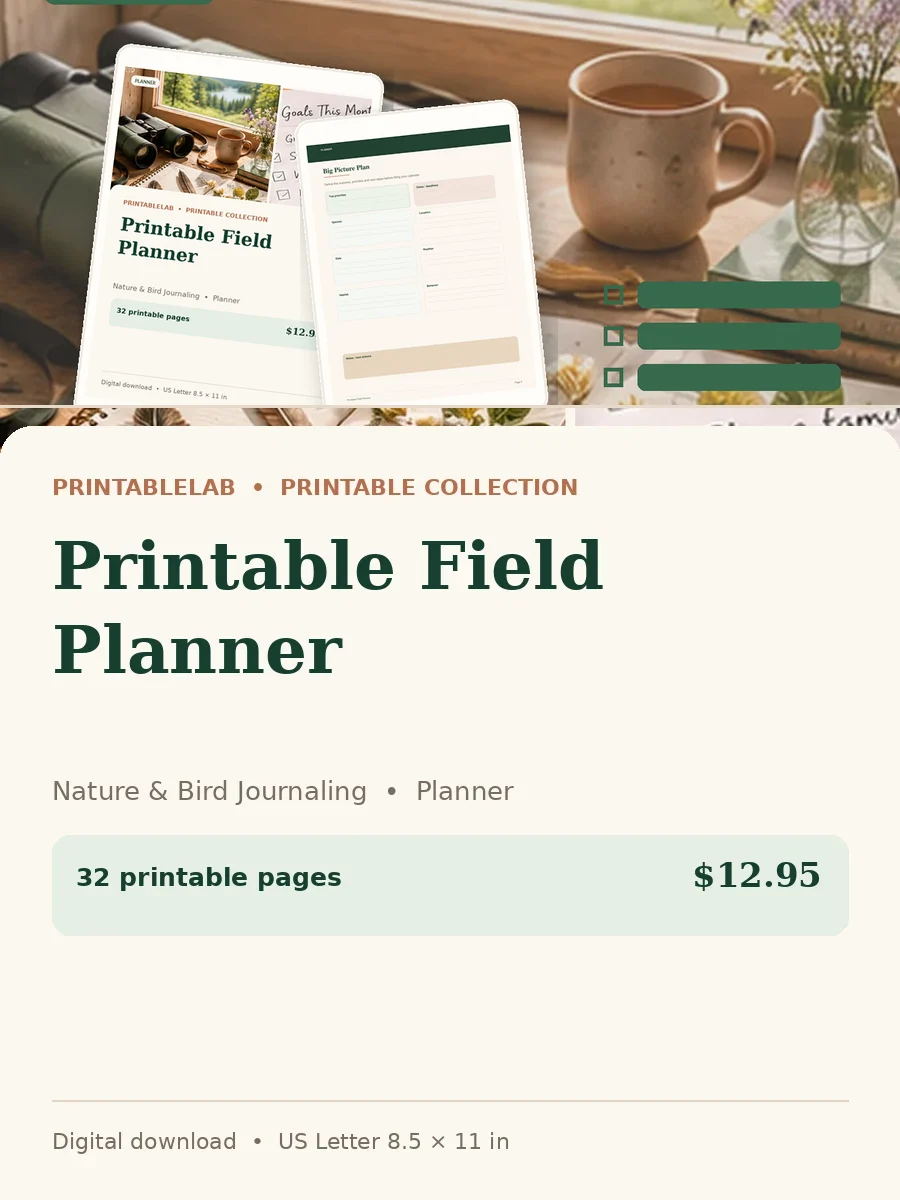 Printable Field Planner cover