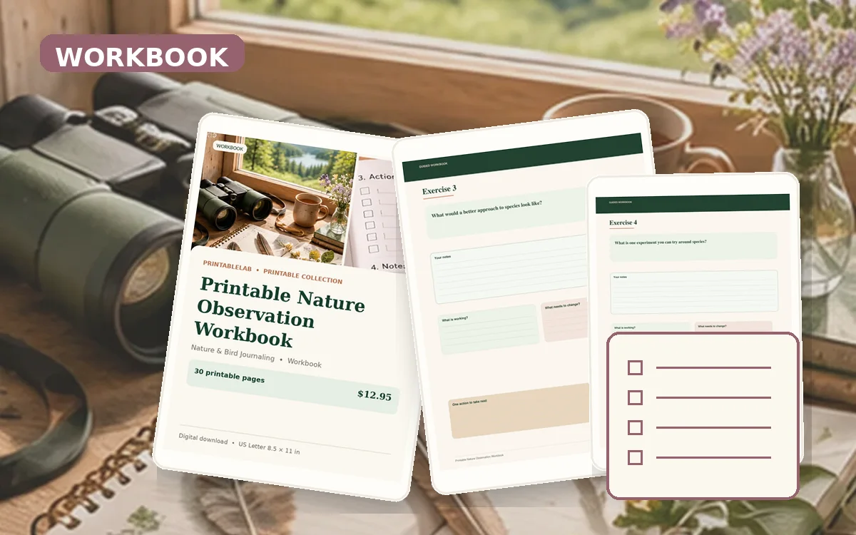 Printable Nature Observation Workbook cover