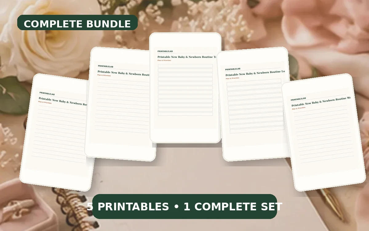 Complete New Baby & Newborn Routine Printable Bundle cover