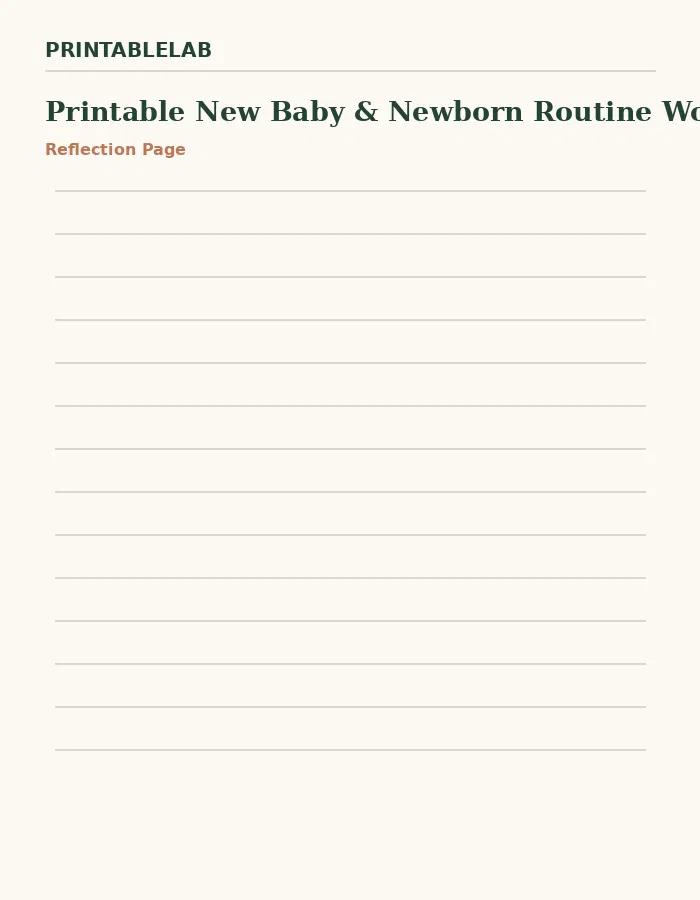 Printable New Baby & Newborn Routine Workbook preview 2