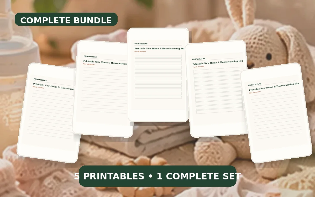 Complete New Home & Housewarming Printable Bundle cover