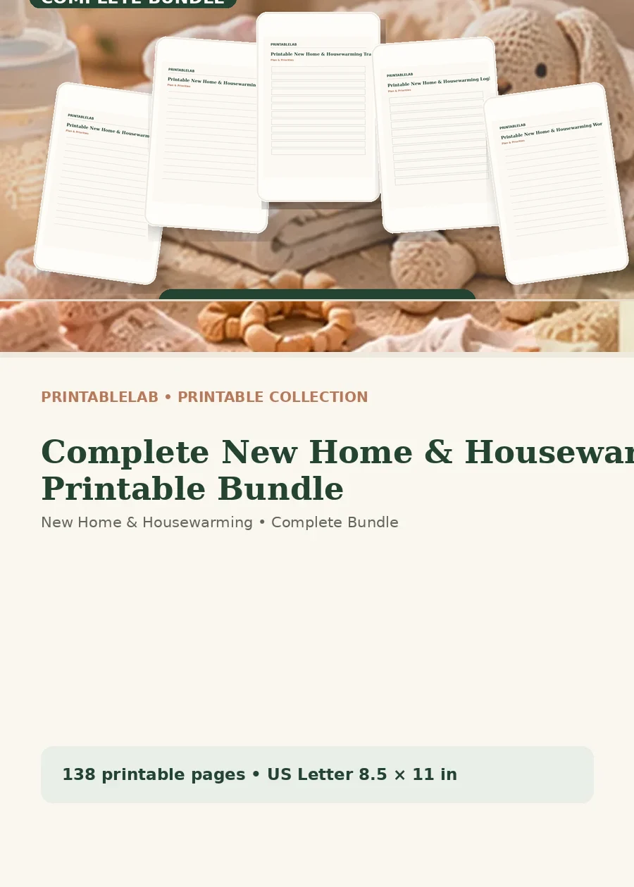 Complete New Home & Housewarming Printable Bundle cover