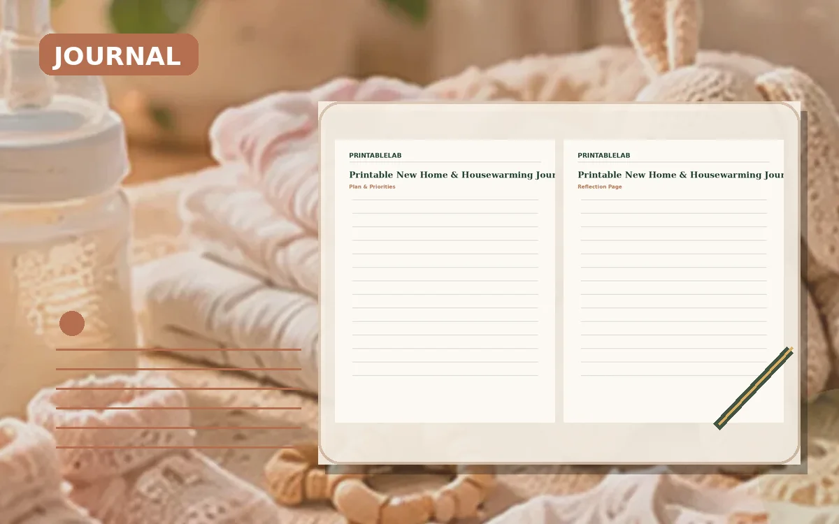 Printable New Home & Housewarming Journal cover