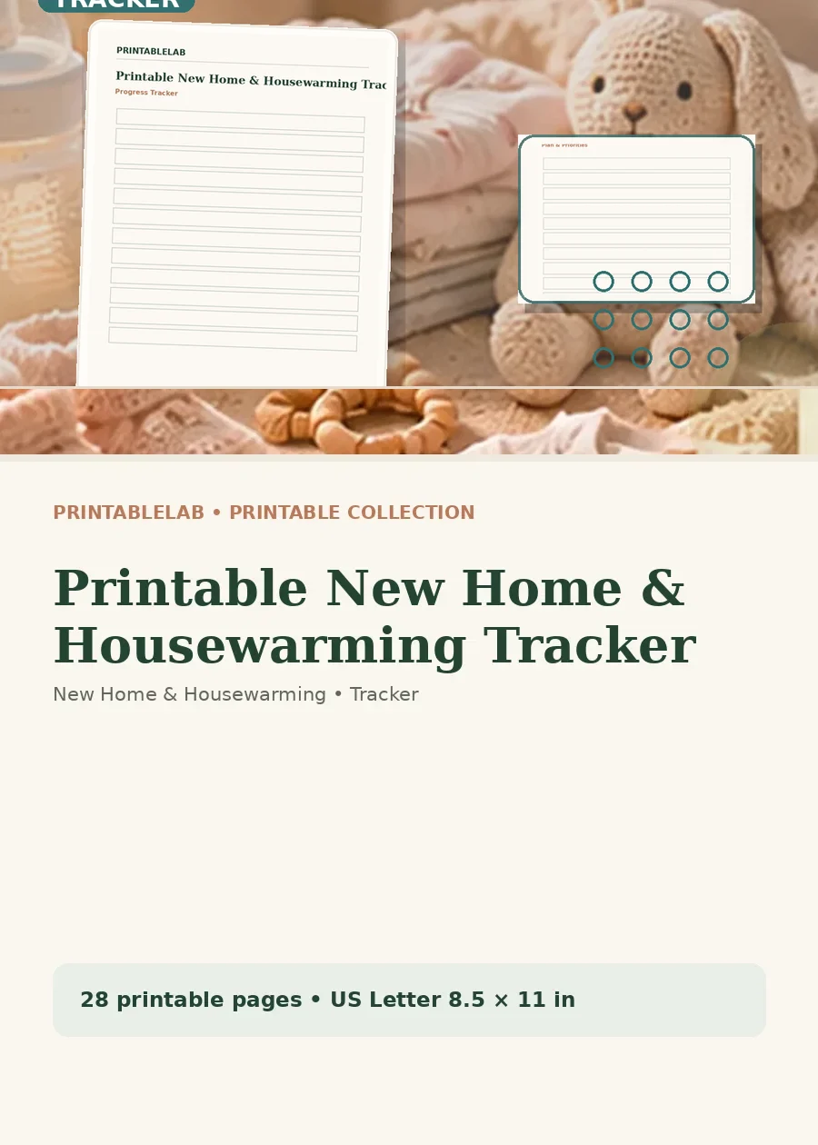 Printable New Home & Housewarming Tracker cover