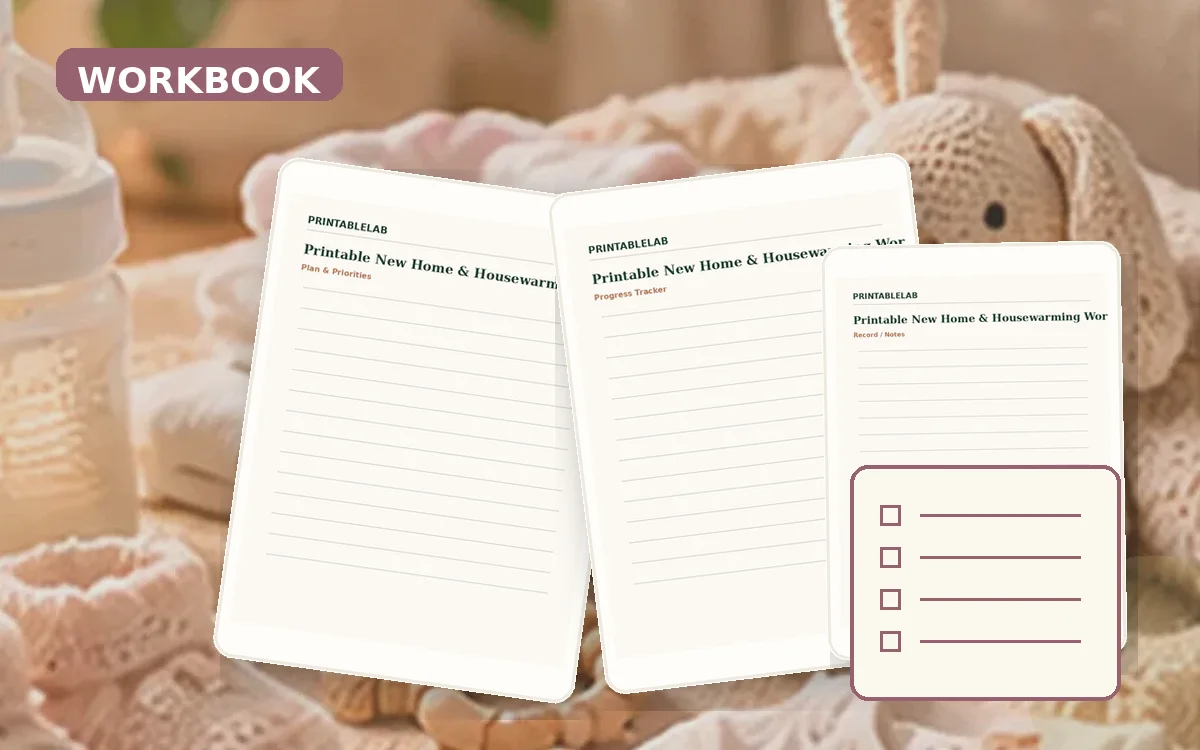 Printable New Home & Housewarming Workbook cover