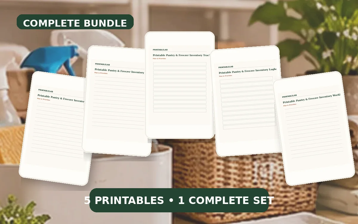 Complete Pantry & Freezer Inventory Printable Bundle cover
