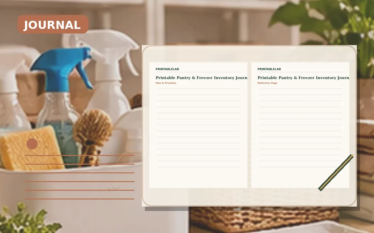 Printable Pantry & Freezer Inventory Journal cover