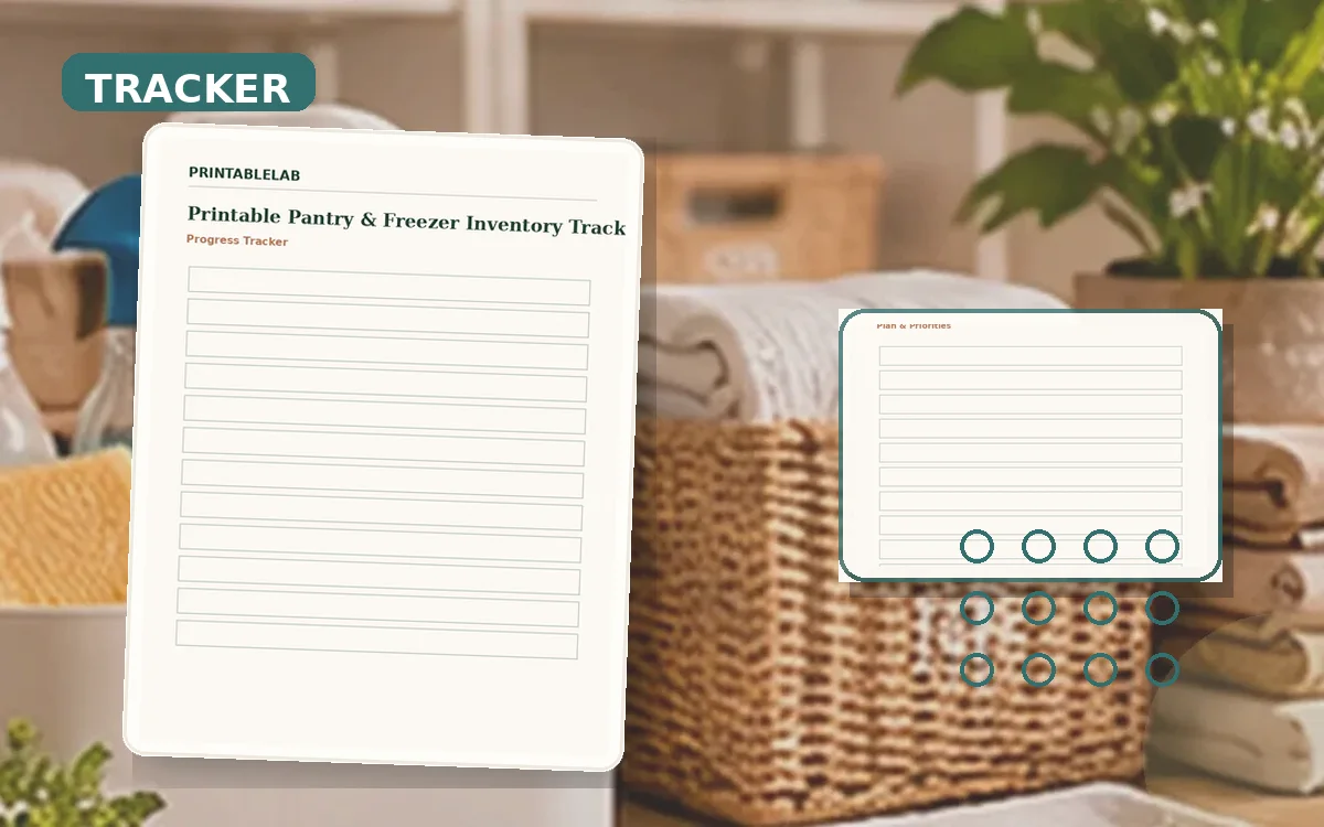 Printable Pantry & Freezer Inventory Tracker cover