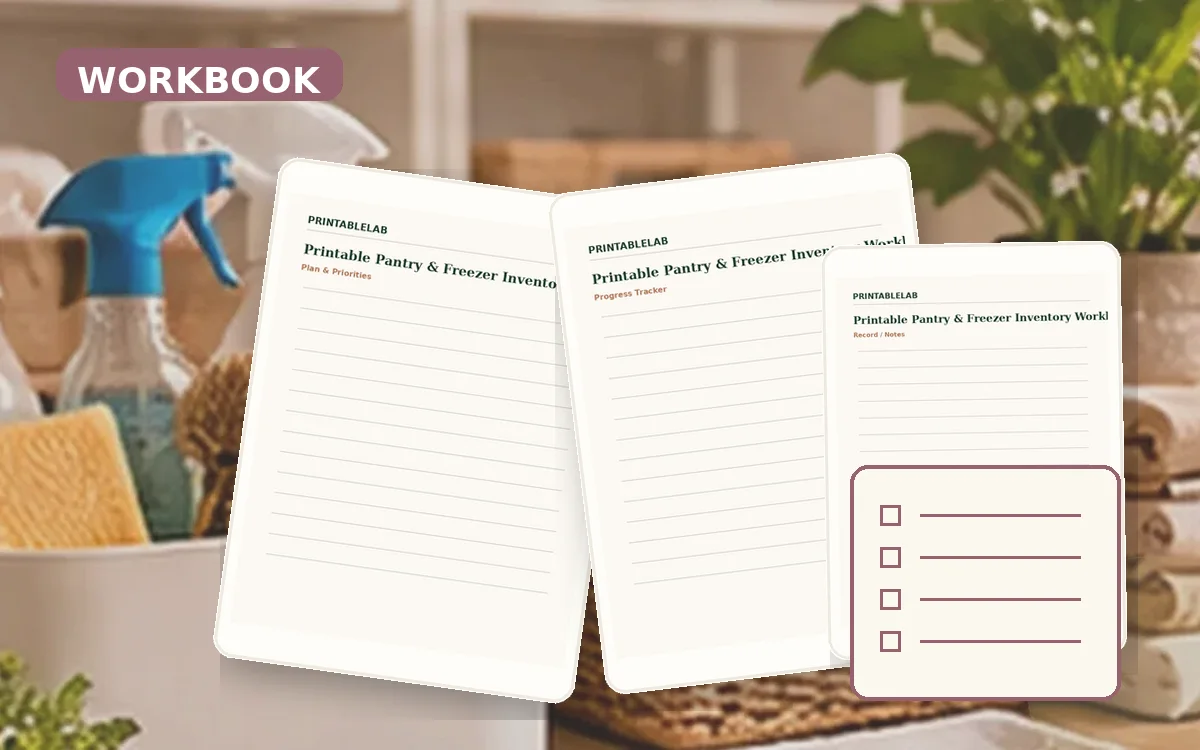 Printable Pantry & Freezer Inventory Workbook cover