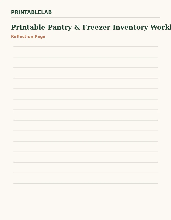 Printable Pantry & Freezer Inventory Workbook preview 2