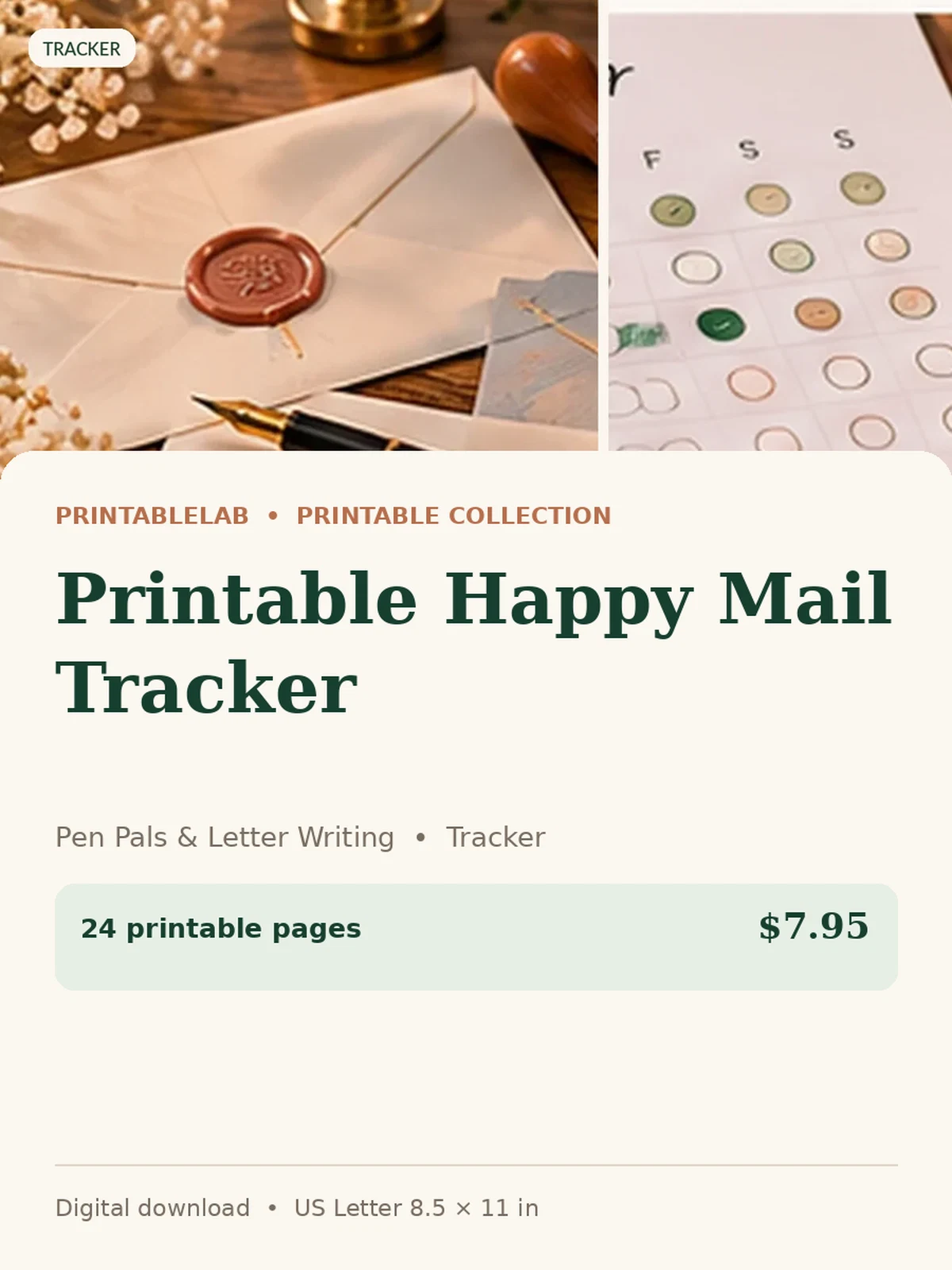 Printable Happy Mail Tracker preview 1
