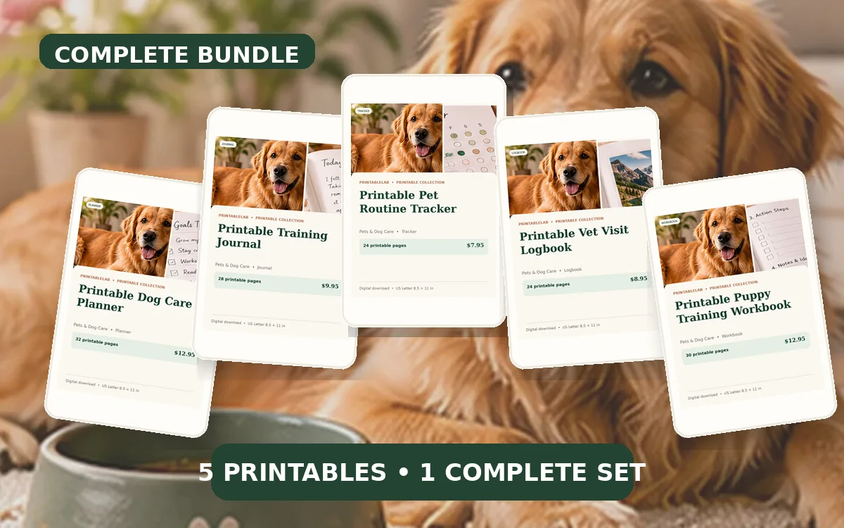 Complete Pets & Dog Care Printable Bundle cover
