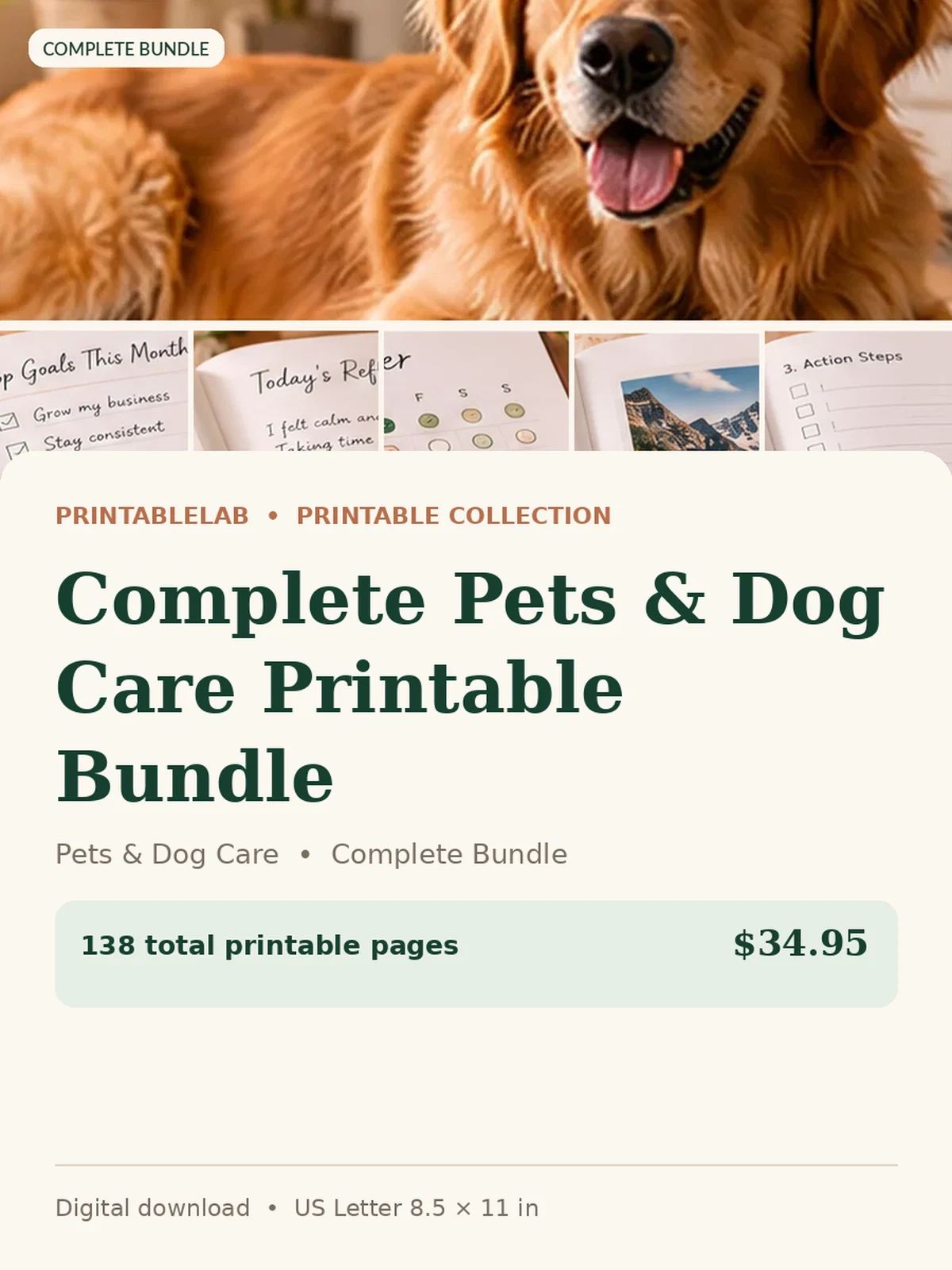 Complete Pets & Dog Care Printable Bundle preview 1