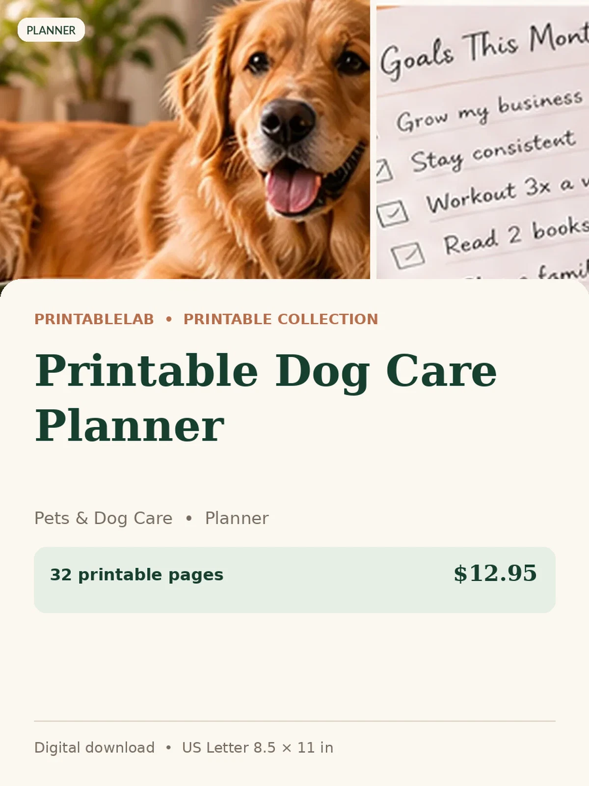 Printable Dog Care Planner preview 1