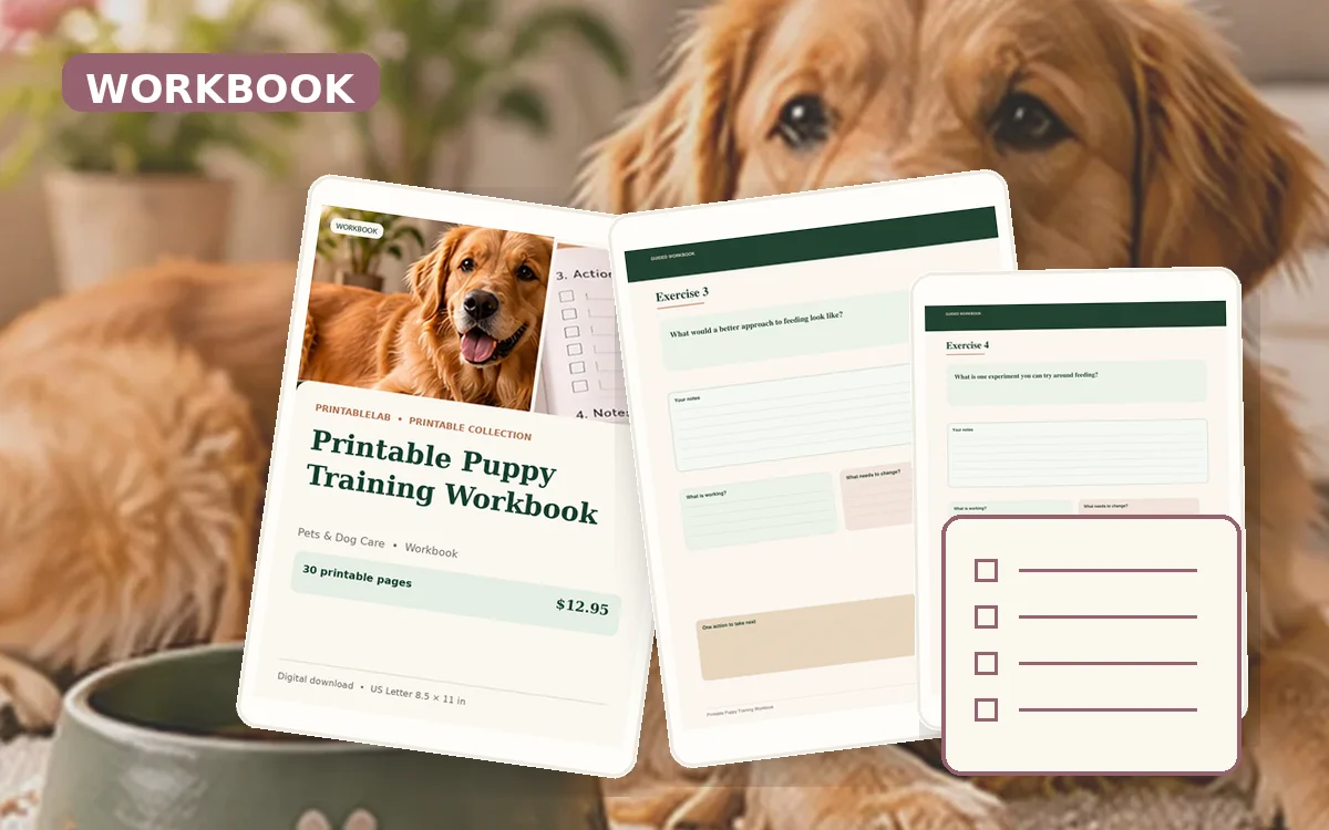 Printable Puppy Training Workbook cover