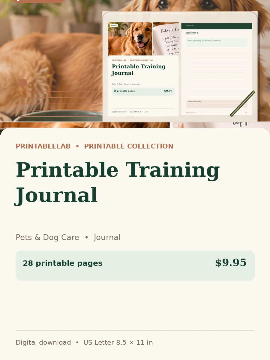 Printable Training Journal cover
