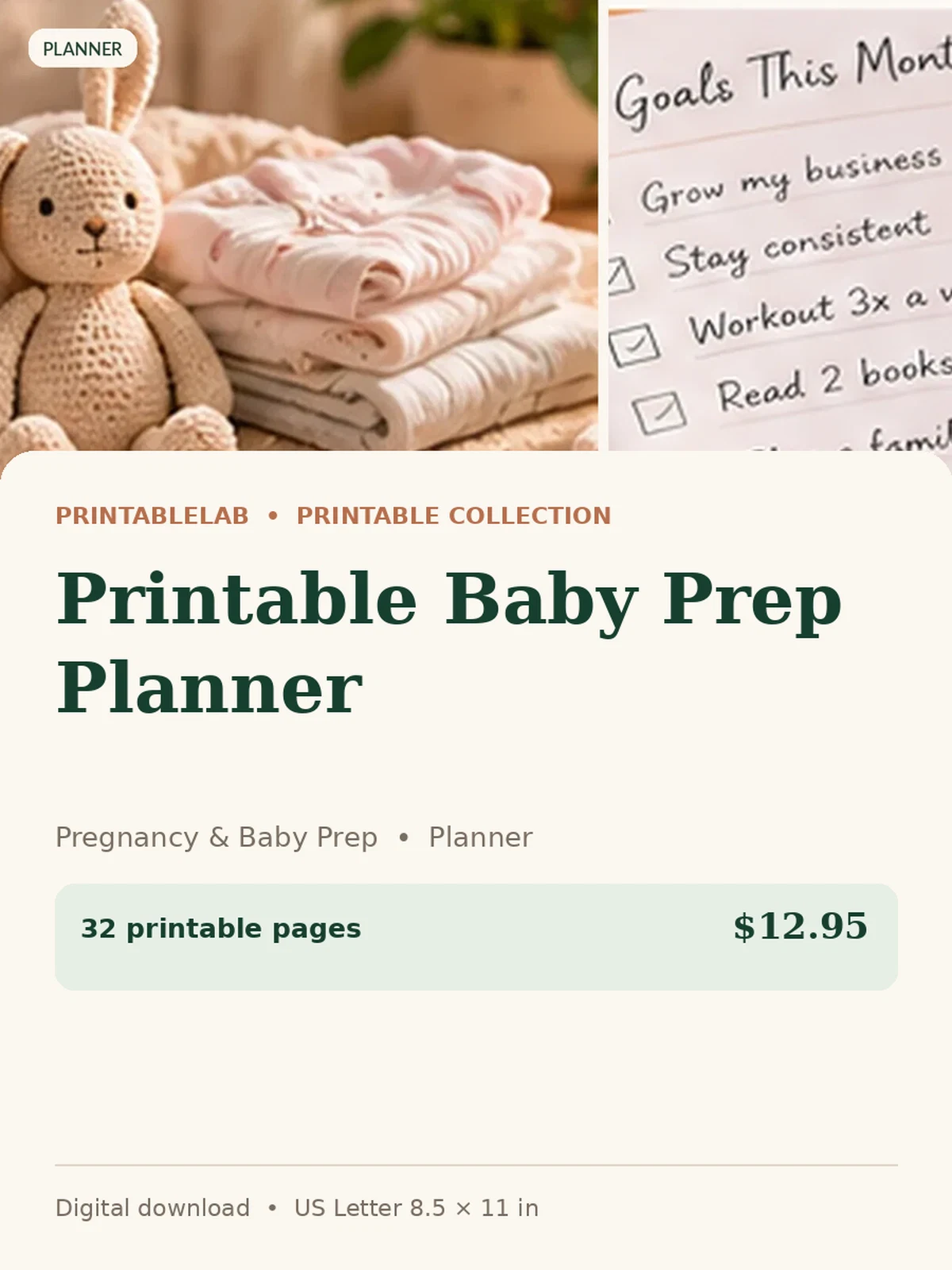 Printable Baby Prep Planner preview 1