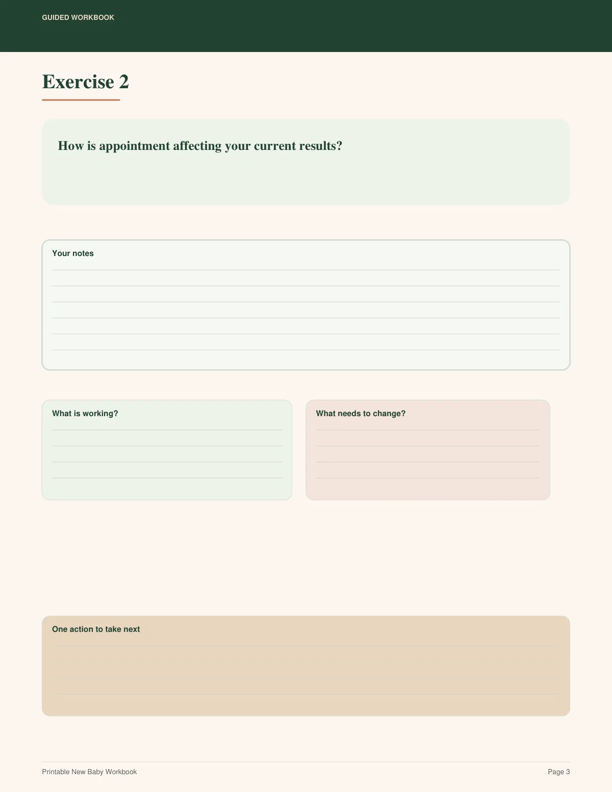 Printable New Baby Workbook preview 2