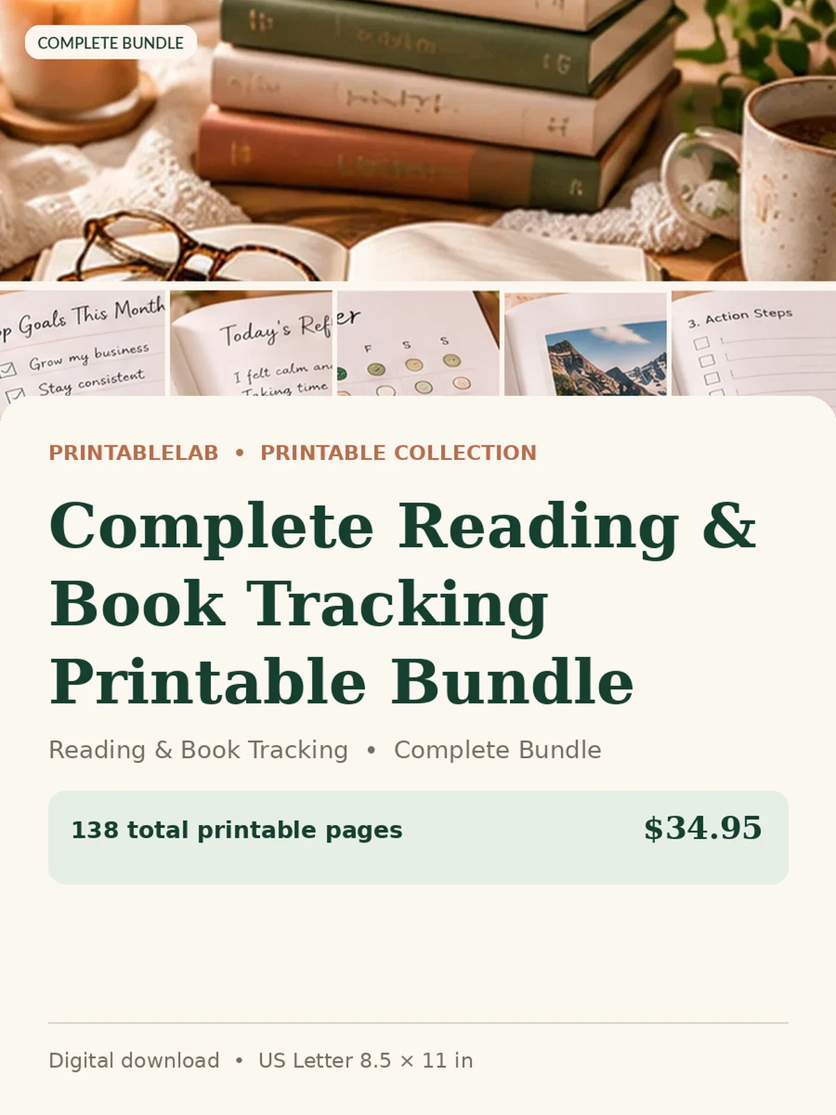 Complete Reading & Book Tracking Printable Bundle preview 1