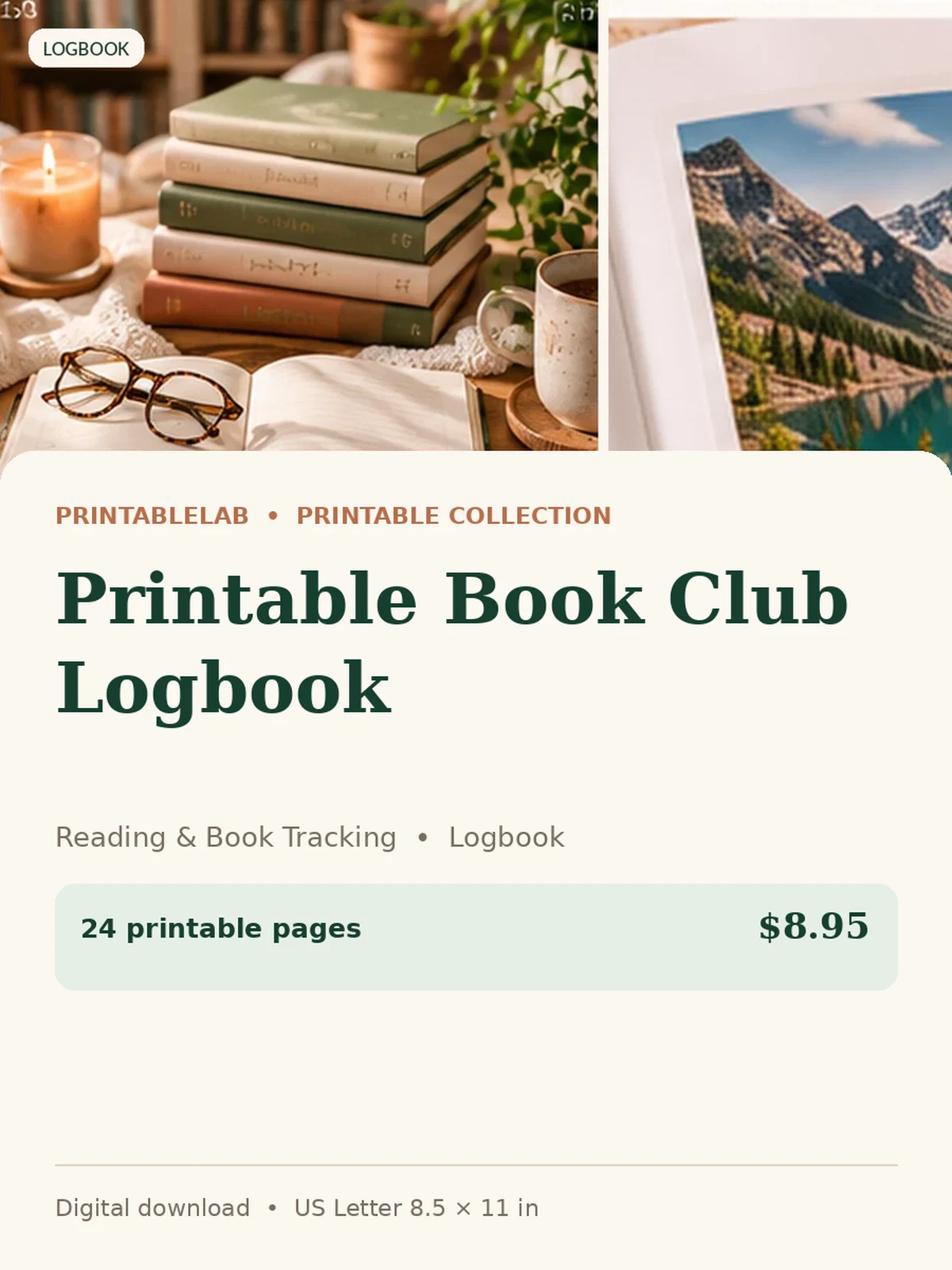 Printable Book Club Logbook preview 1