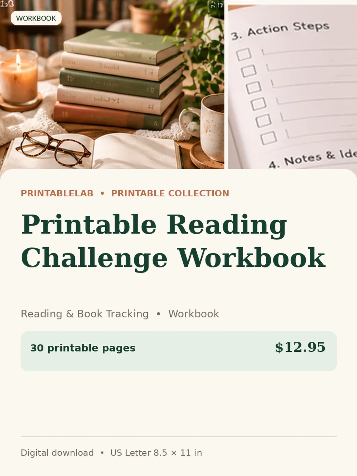 Printable Reading Challenge Workbook preview 1