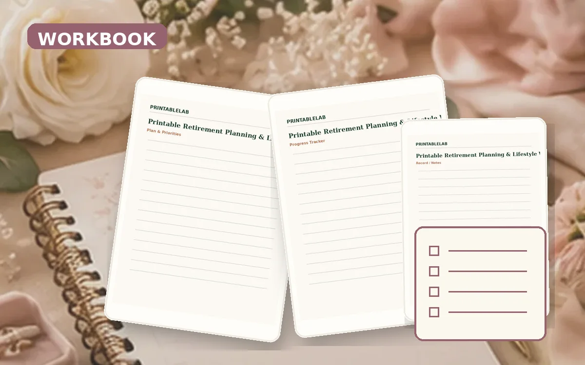 Printable Retirement Planning & Lifestyle Workbook cover
